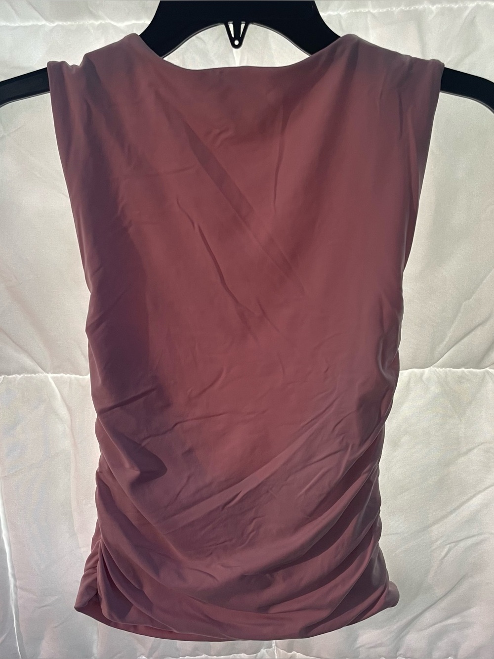 Suprè Pink Sleeveless Ruched Tank Top Low Cut Back s